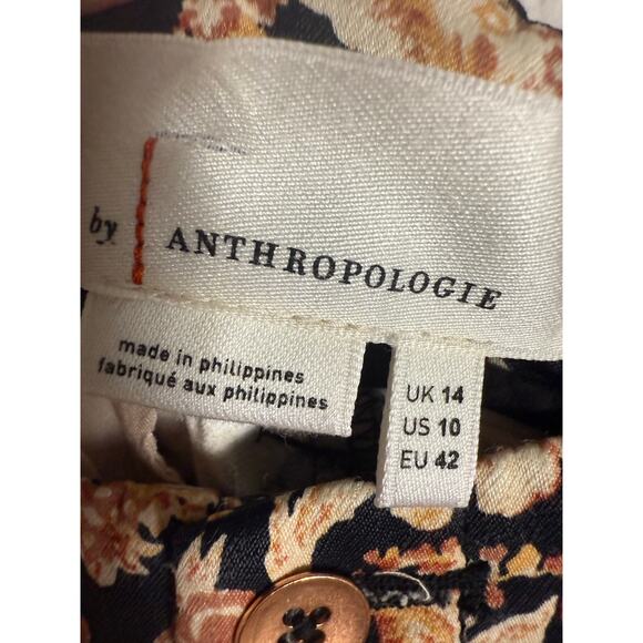 Anthropologie Diandra Floral Print High Rise Pleated Jogger Pants Size 10 - Picture 14 of 14